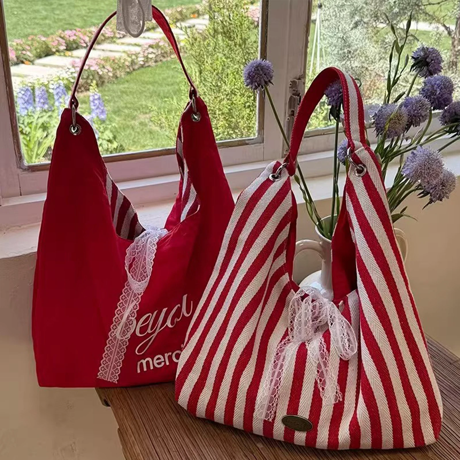 Women X Bags - Dwustronna damska torebka, duża torba płócienna
