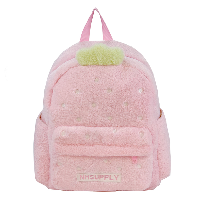 Women Bags Sale - Pluszowe Plecaki w Kształcie Truskawki, Klasyczne,