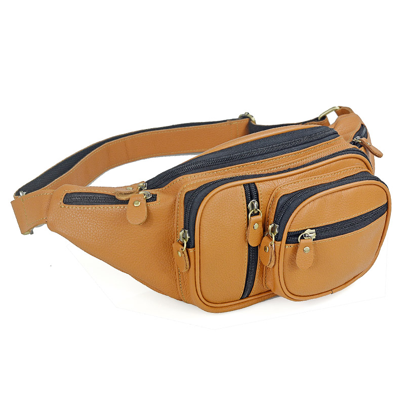 Saddle Bag Leather - Męska skórzana talia męska codzienna podróżna