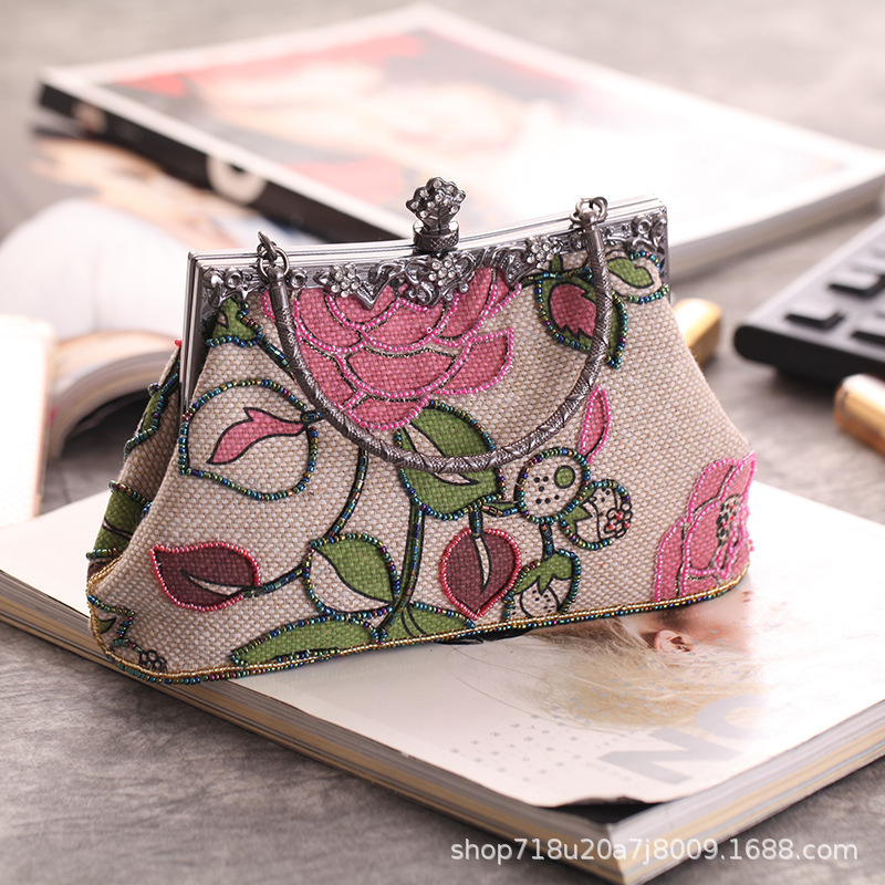 Evening Bag Beaded - Torebka wieczorowa damska w stylu chińskim