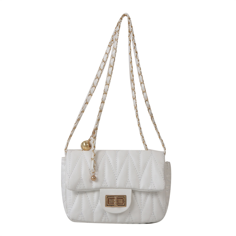 Mini Purse Chain - Damska pikowana torebka crossbody z PU,