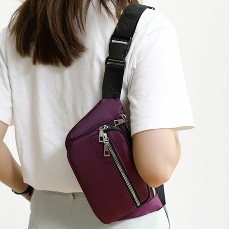 Women'S Bum Bags - Torba biodrowa z tkaniny Oxford, zapinana