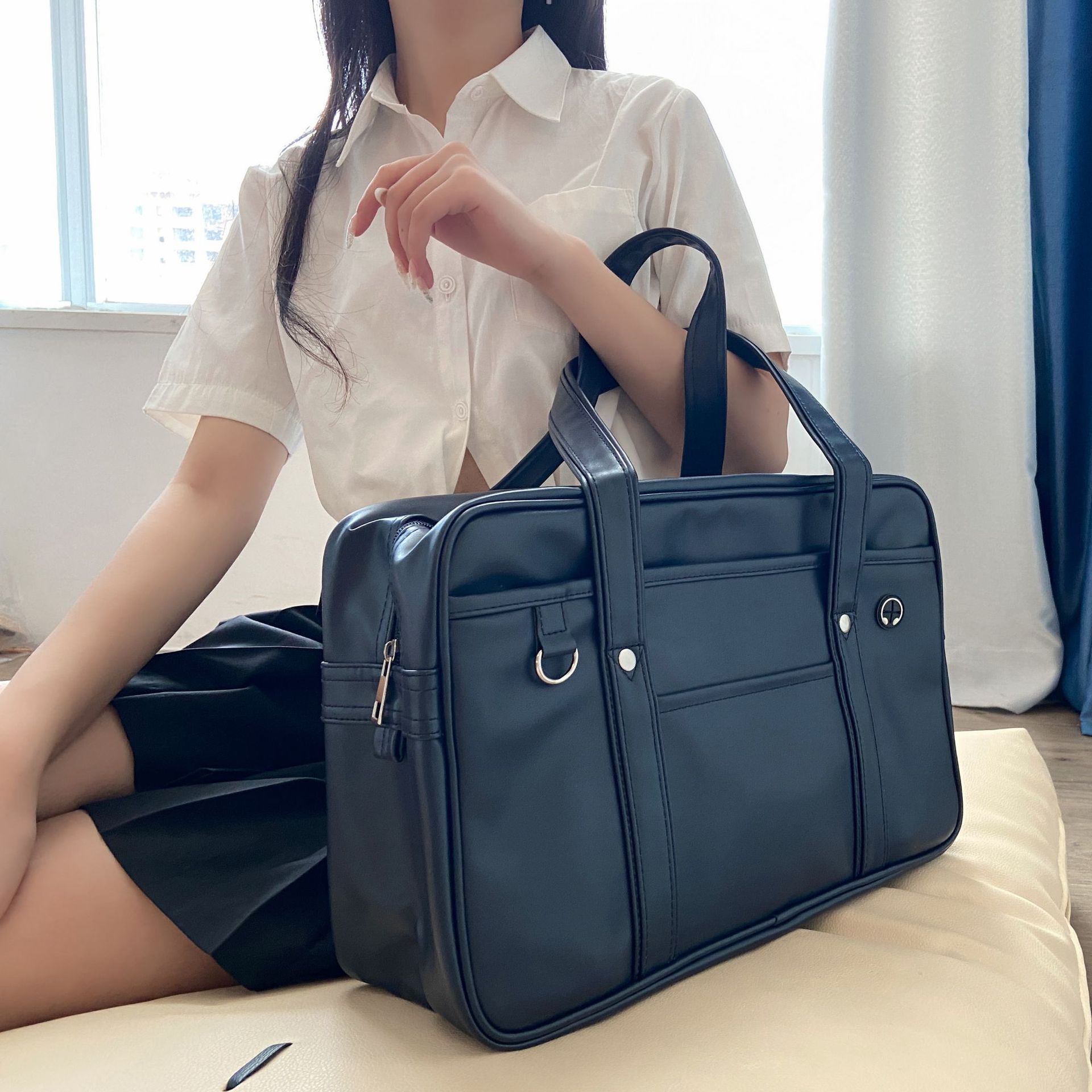 Women Bags Zara - Japońska dwuwymiarowa torba studencka JK jednolita