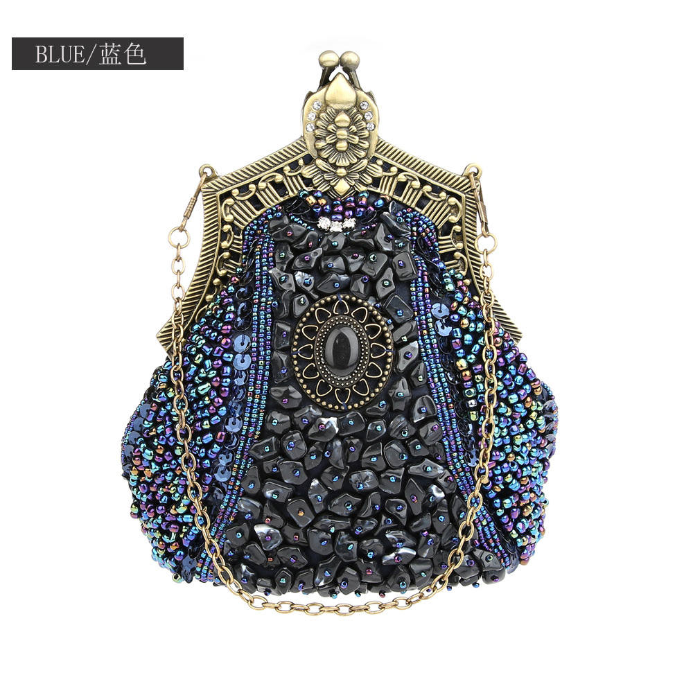 Evening Bag Beaded - Moda retro perła cekiny zroszony kopertówki