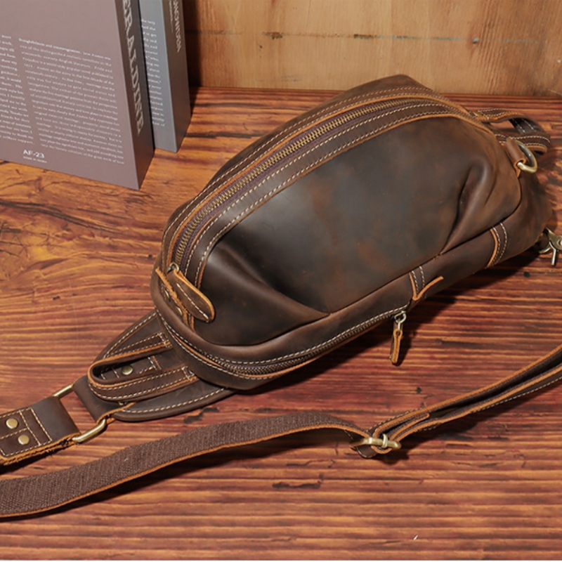 Saddle Bag Leather - Fashion Design Luksusowa męska torba na
