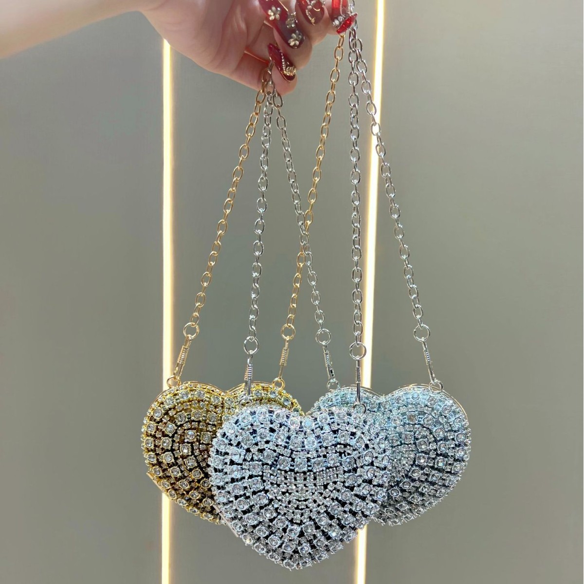 Mini Purse Chain - Luksusowa torebka kopertówka z kryształkami i