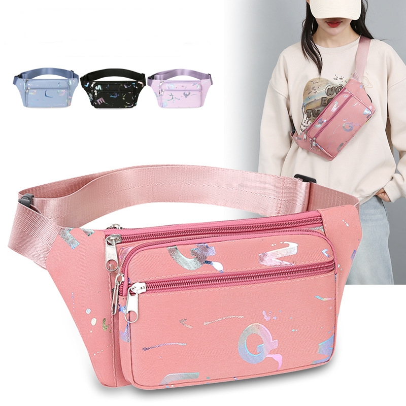 Women'S Bum Bags - Saszetki damskie brązujący nadruk torba na