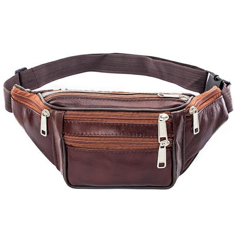 Saddle Bag Leather - Skórzana męska torba biodrowa na klatkę