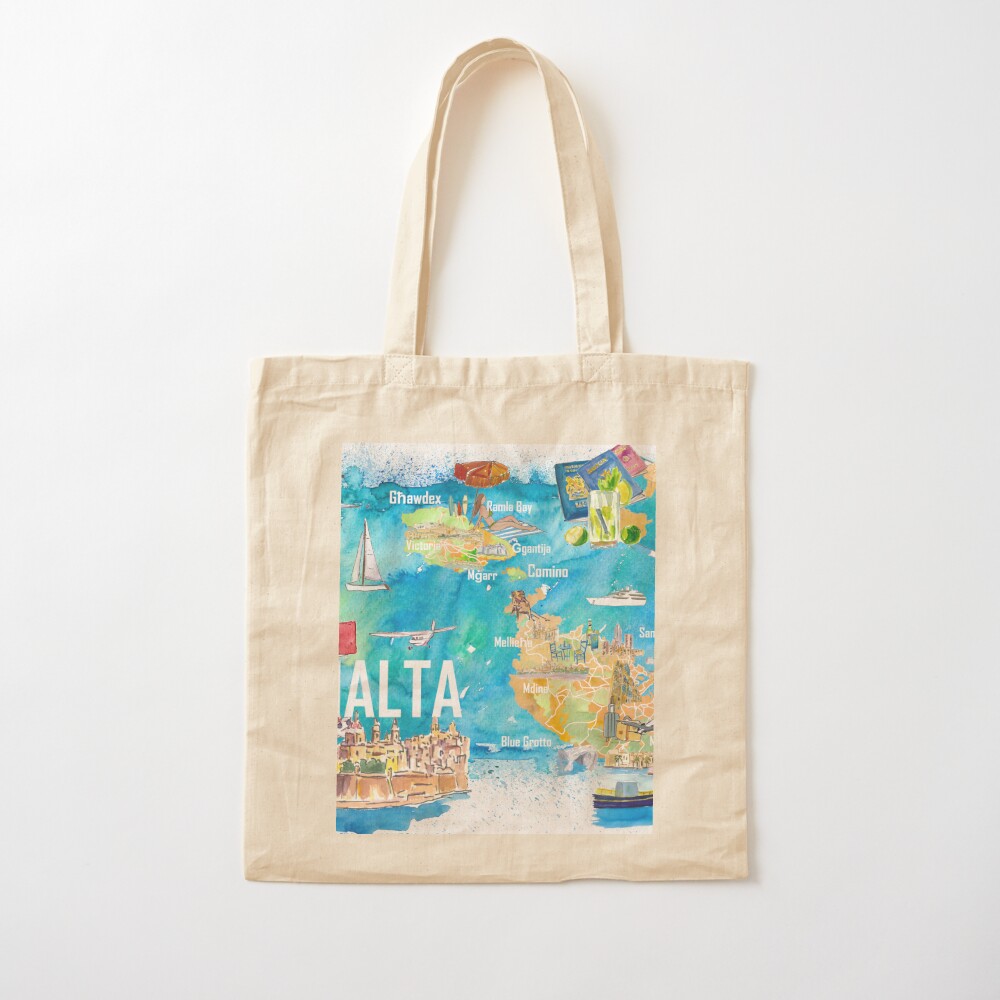 Torba płócienna Malta z ilustr – Women Bags Malta recenzja i cena