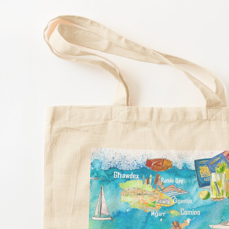 Torba płócienna Malta z ilustr – Women Bags Malta recenzja i cena