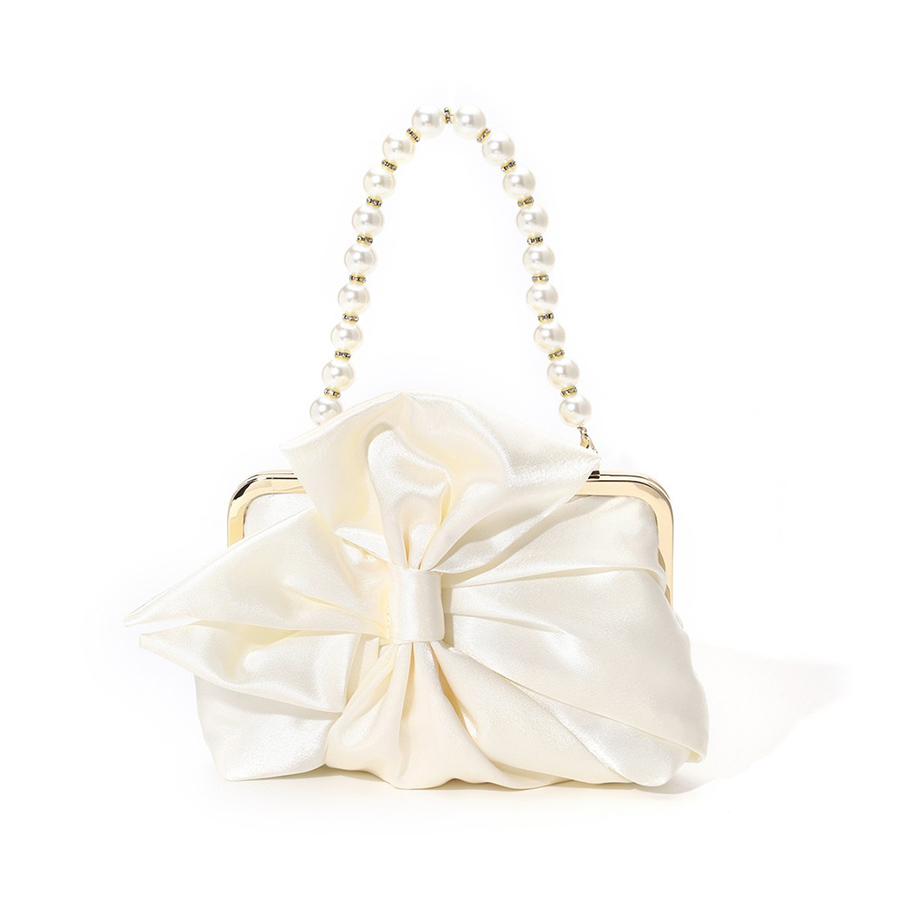 Białe satynowe torebki wieczor – Evening Bag Beaded recenzja i cena