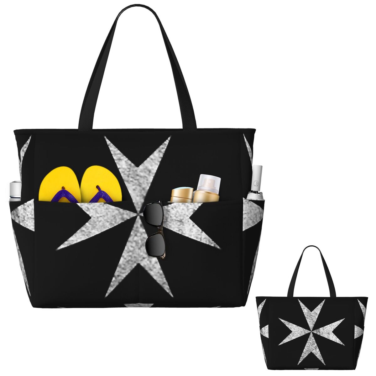Torba plażowa z krzyżem maltań – Women Bags Malta recenzja i cena