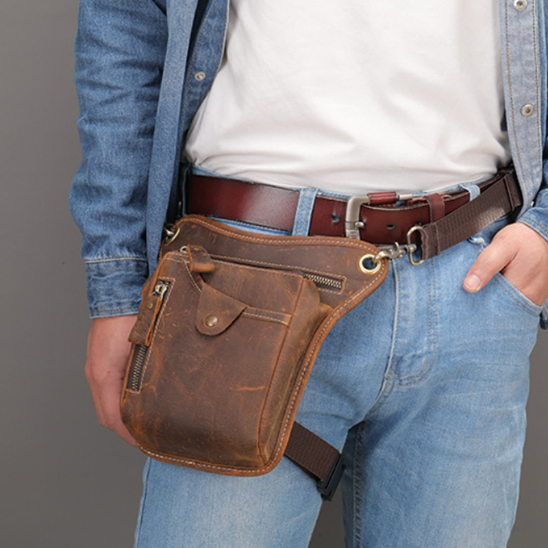 Vintage Men Waist Fanny Pack D – Saddle Bag Leather recenzja i cena