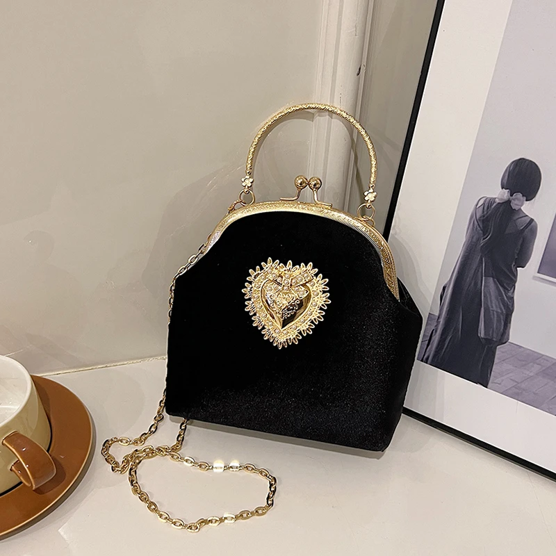 Łańcuchy Aksamitna ramka Serce – Women Hand Bags Sale recenzja i cena