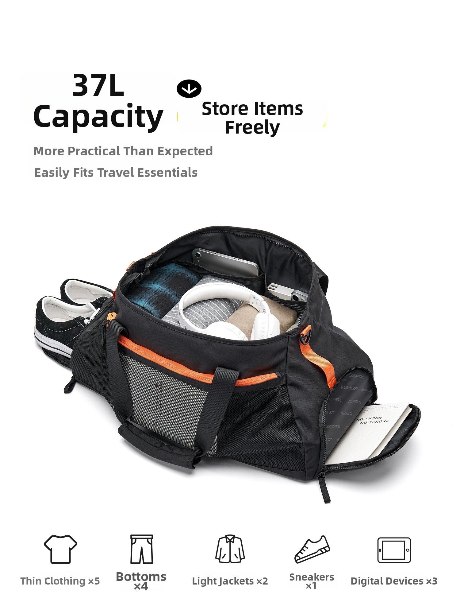 REEBOK 37L Unisex Duża Torba S – Women'S Reebok Bags recenzja i cena